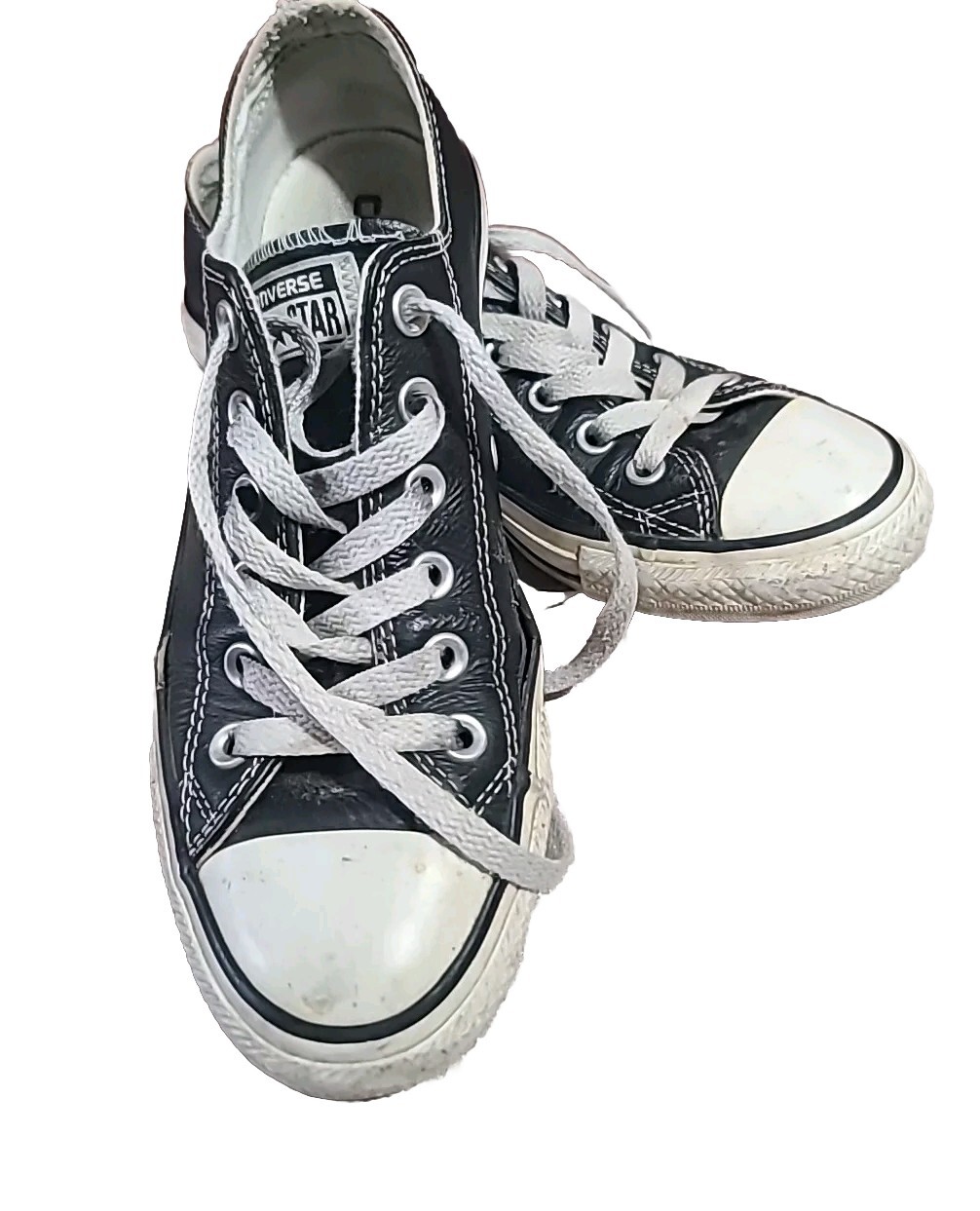 Converse CTAS All Star Low Top Sneakers Black Leather Size 5 Men 7 Women Unisex