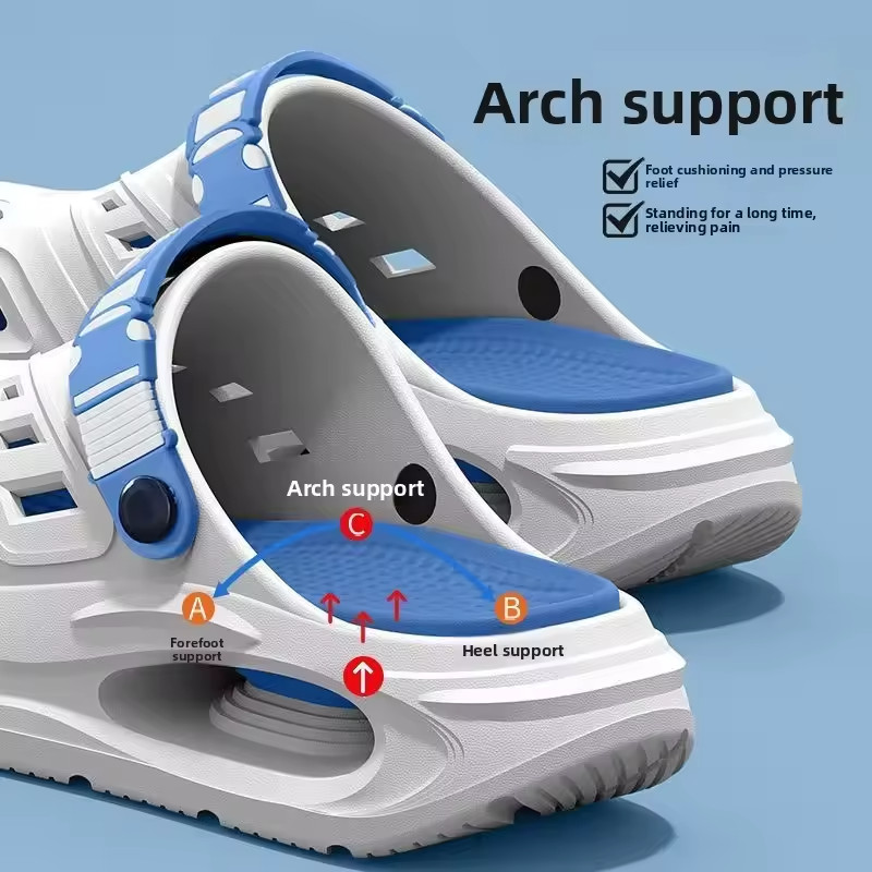 arch support anti-slip breathable soft sole clogs slippers wear-resistance shoes