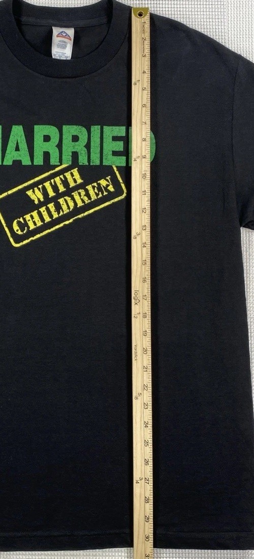 Vintage Married With Children T-Shirt Adult Large Black TV Promo Sitcom Al Bundy