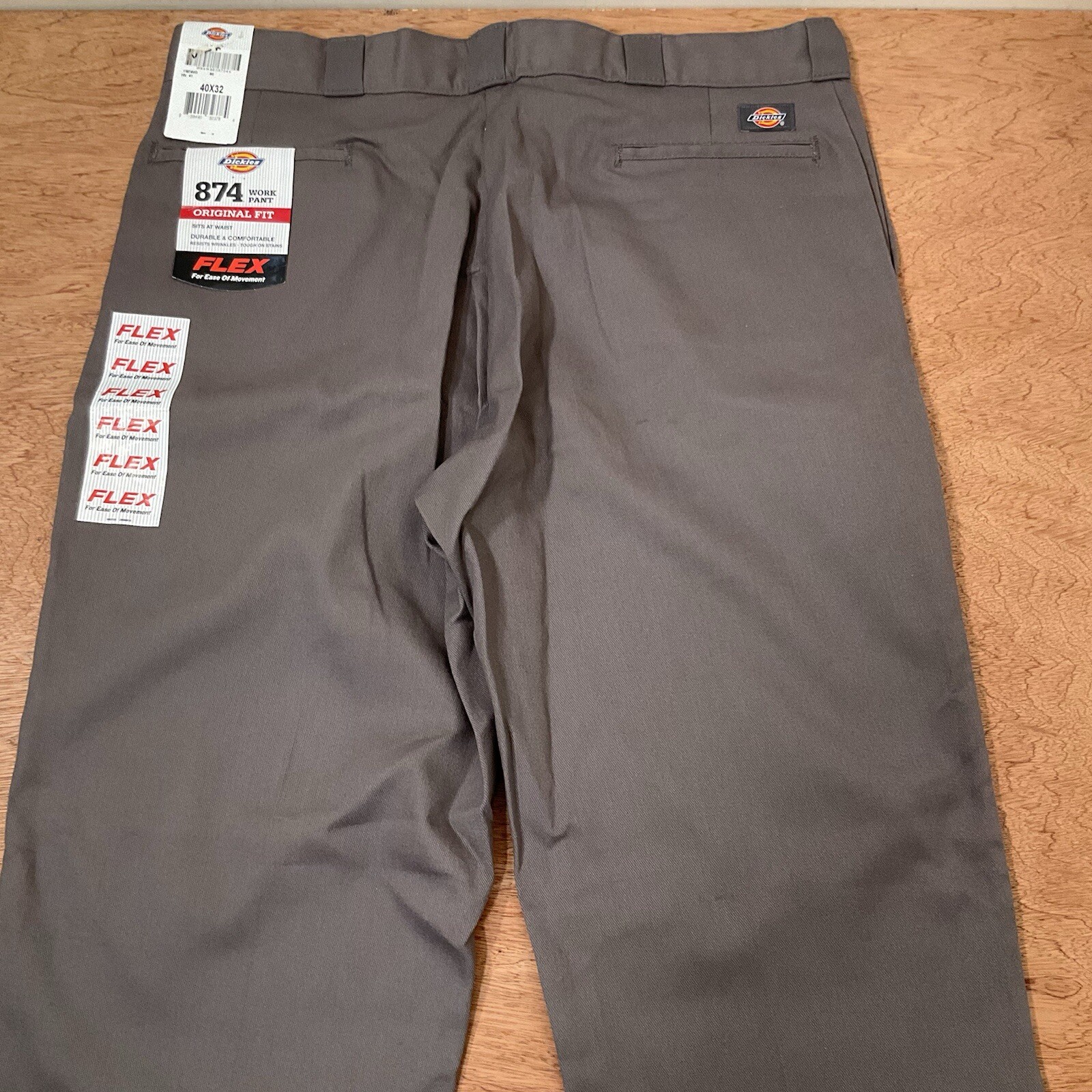 Dickies pants Mens 38×32 Gray 874 FLEX Classic Original Fit Uniform Straight Leg