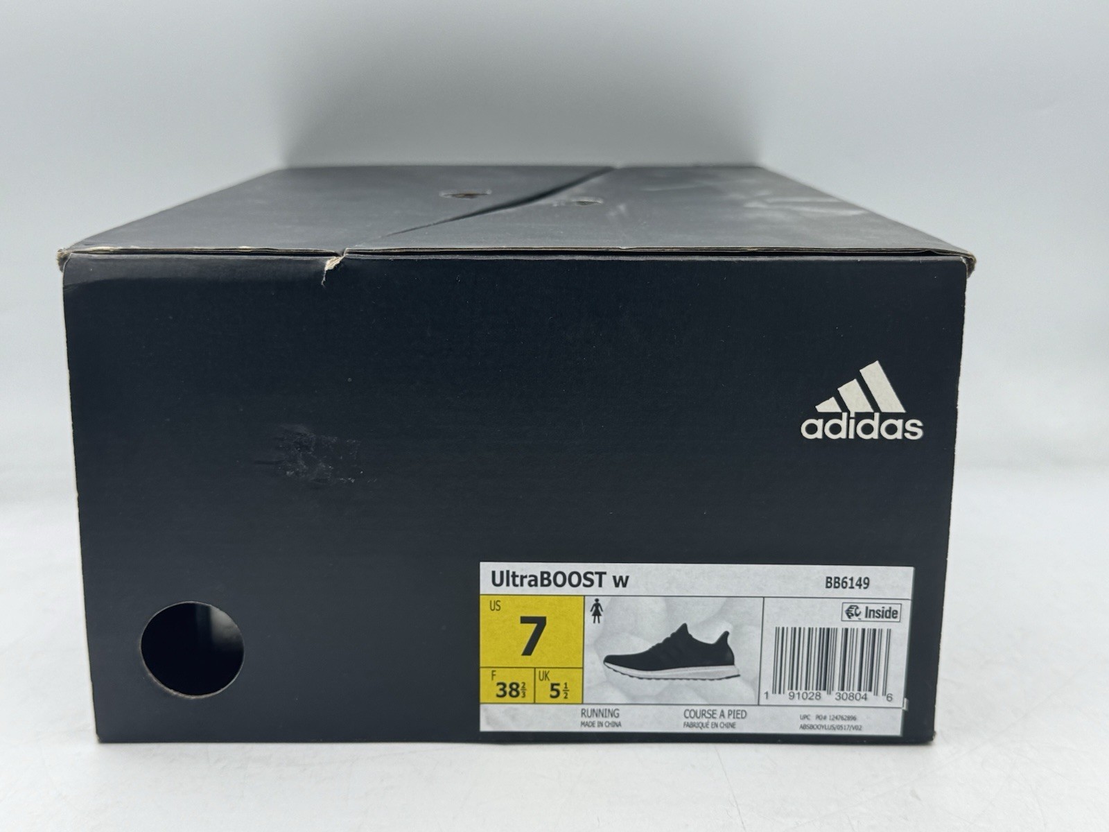 adidas UltraBoost 4.0 Core Black White Running Shoes BB6149 Women’s Size 7