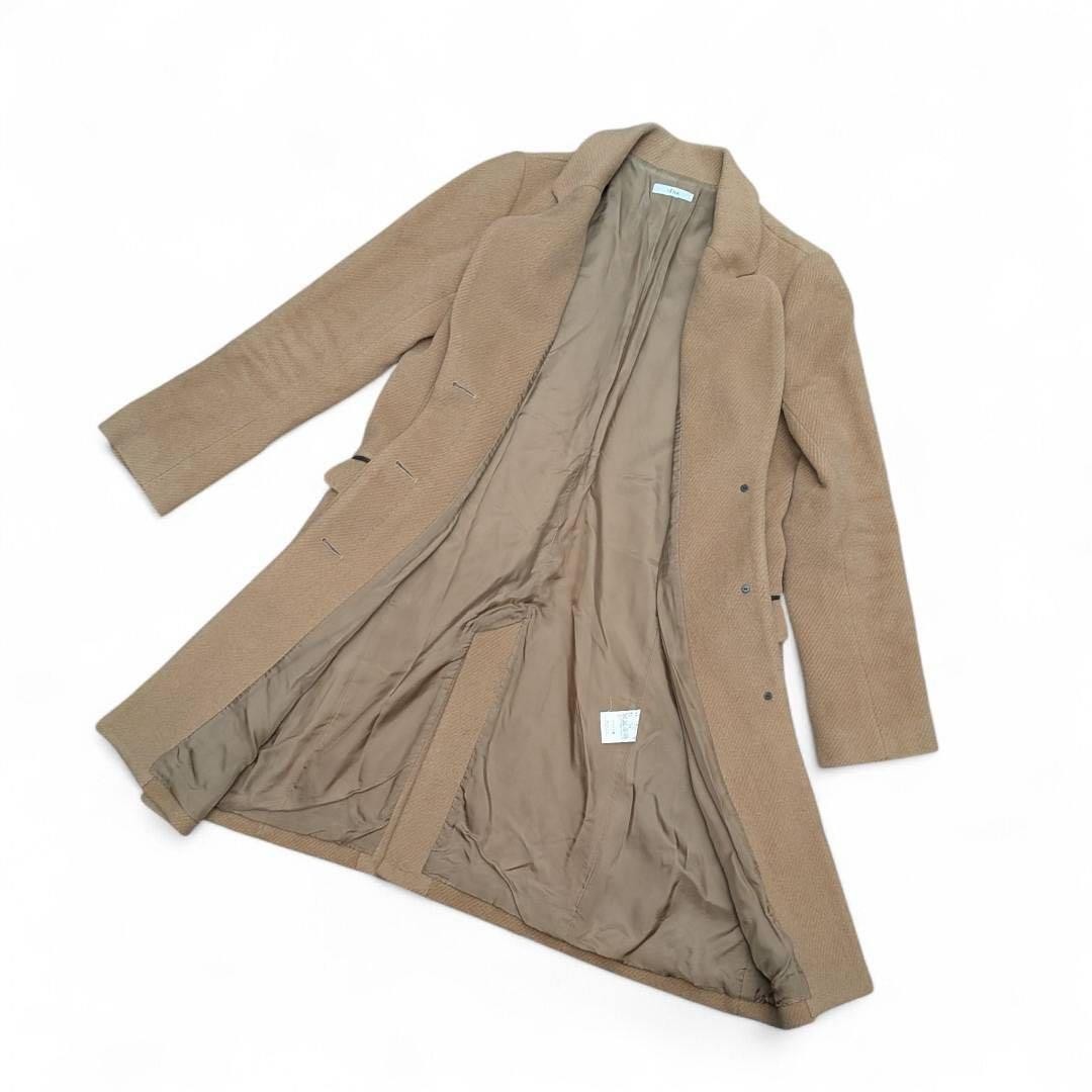 IENA Women’s Cashmere Blend Chester Coat Brown Long S Excellent Japan