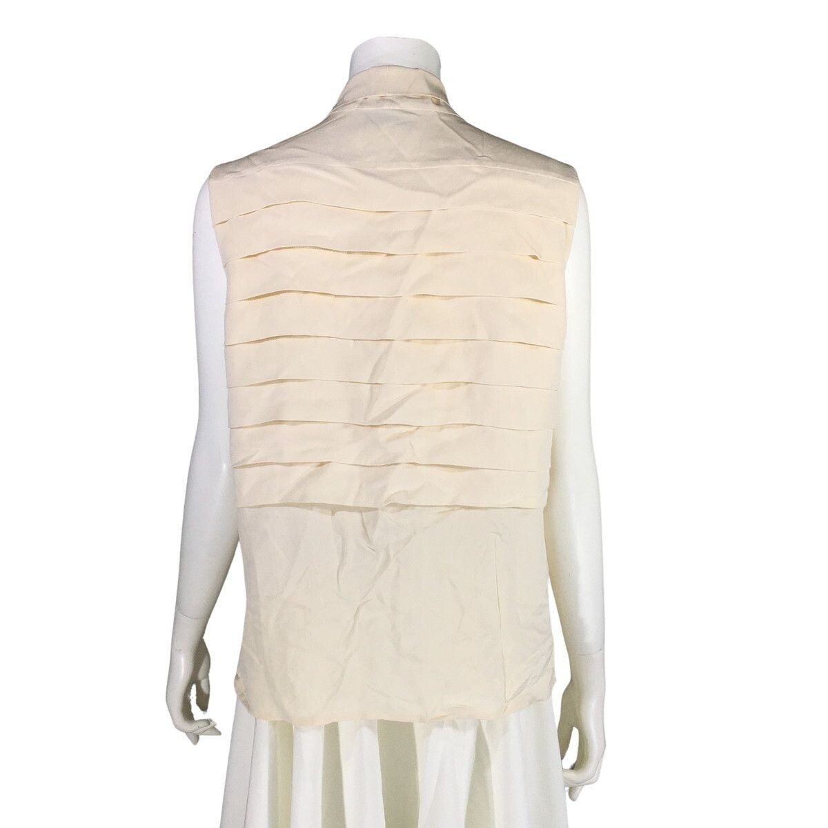 CHANEL SLEEVELESS BOW TIES TOP SILK 06A P28987V11356 shirts blouse women 40