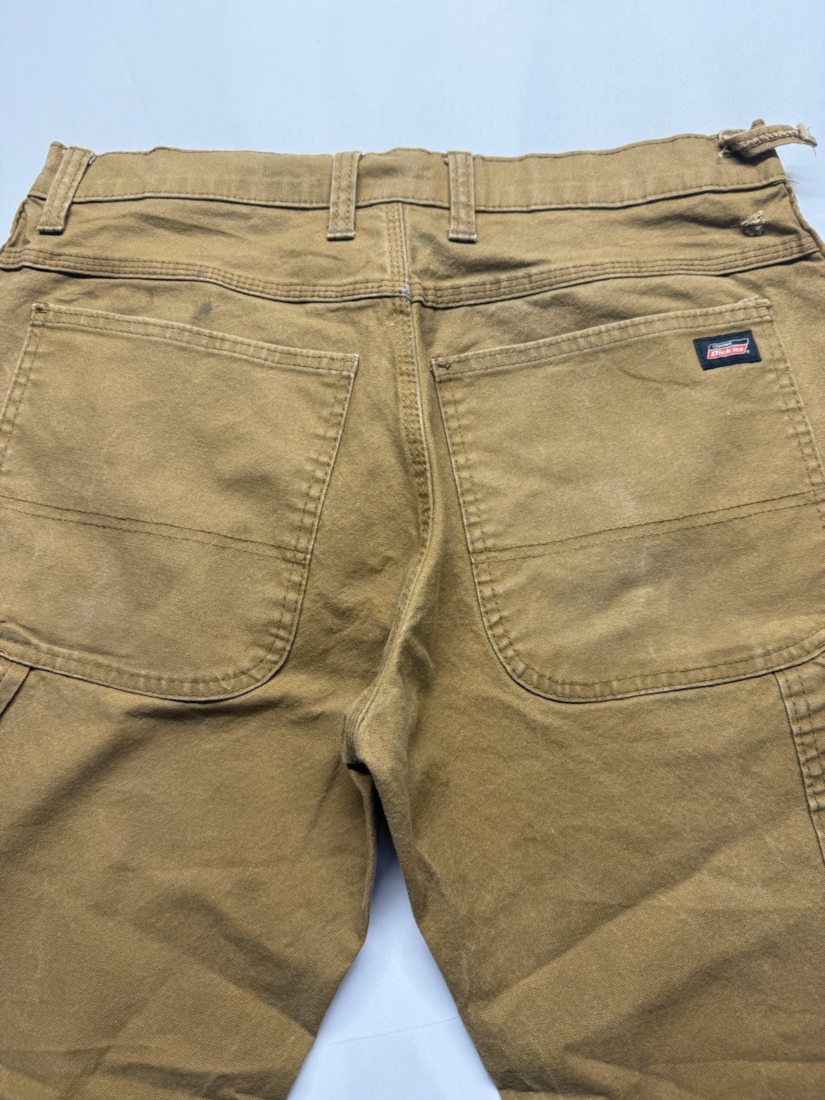 Dickies Pants Mens 32×30 Brown Canvas Carpenter Relaxed Hammer Loop Workwear