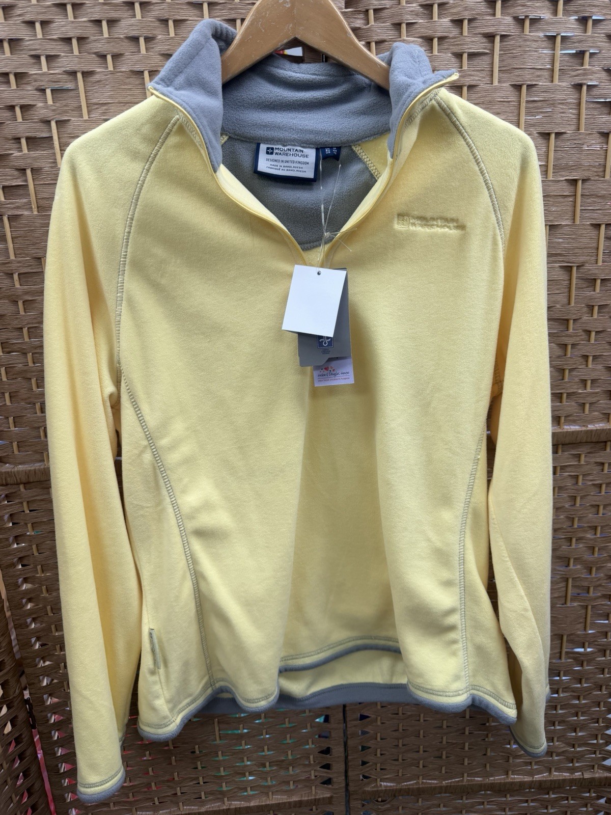 Mountain Warehouse Yellow 1/4 Zip fleece Size 16 Bnwt