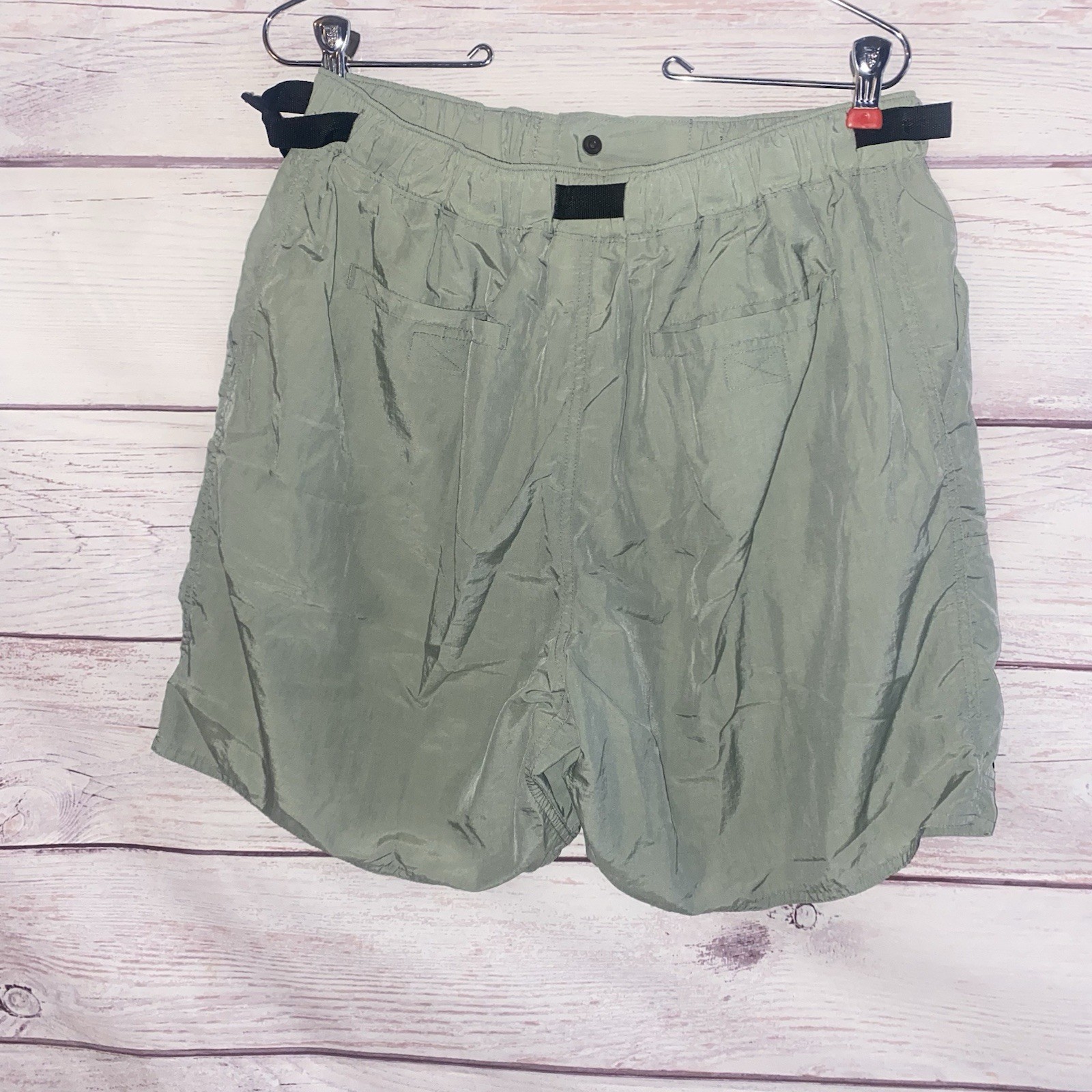 3 REI Mens Shorts L Light Green Tan Lt Tan Belted Hiking Outdoor A15