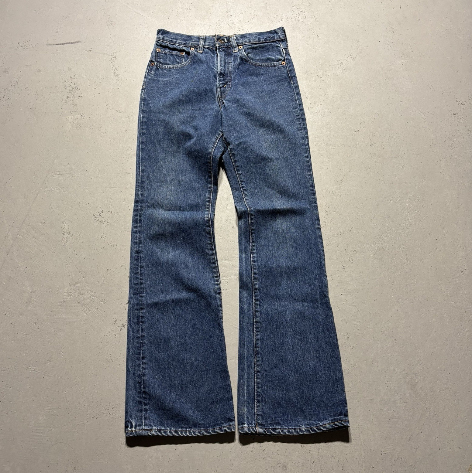 Vintage 70s Red Tab Levis 517 bootcut jeans talon zipper size 28×32