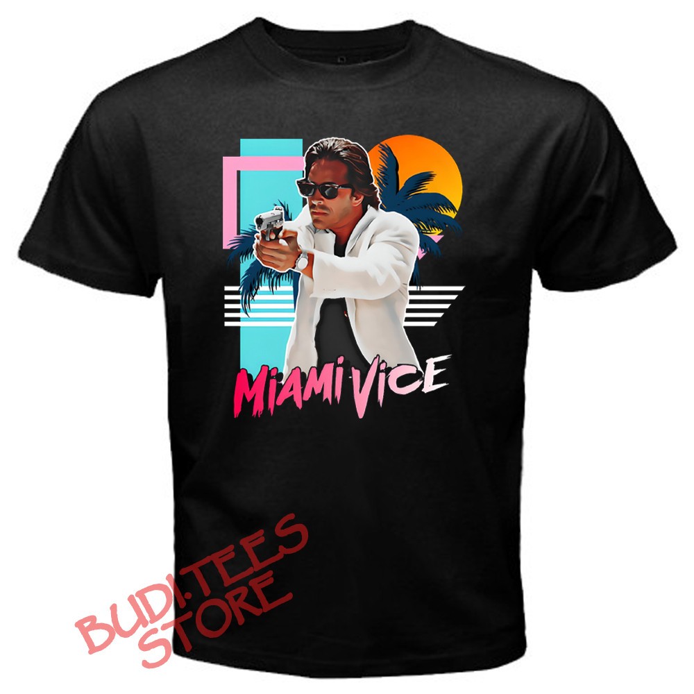Miami Vice Retro Movie Men’s Black Size S-5XL