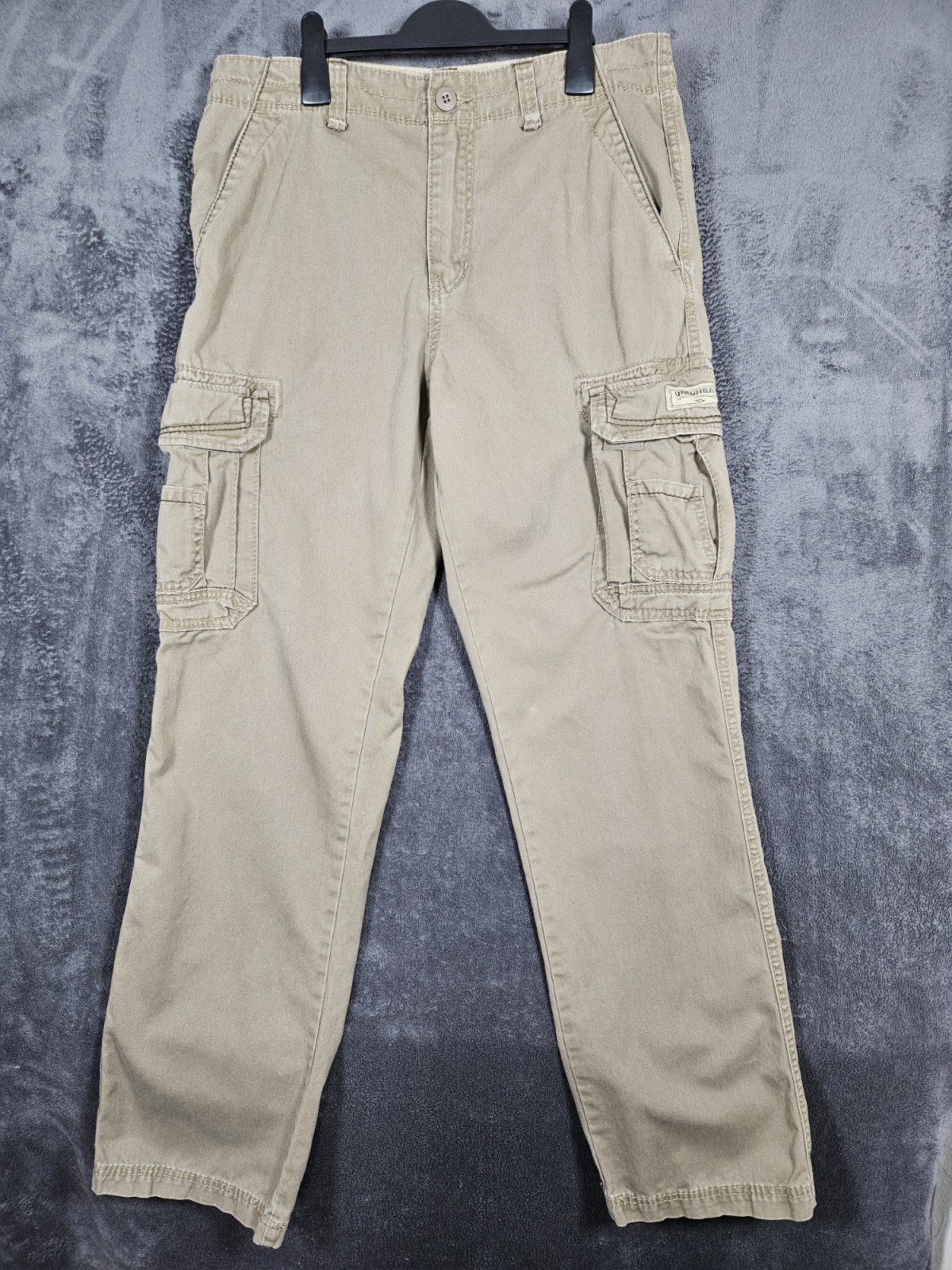 Unionbay Cargo Trousers Khaki/Brown Men’s Size W34 L34 Relaxed Workwear