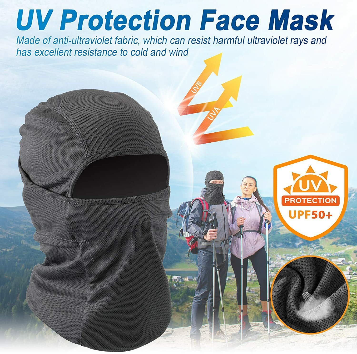 Balaclava Full Face Mask Breathable for Riding Motorcycle UV Protection Sun Hood