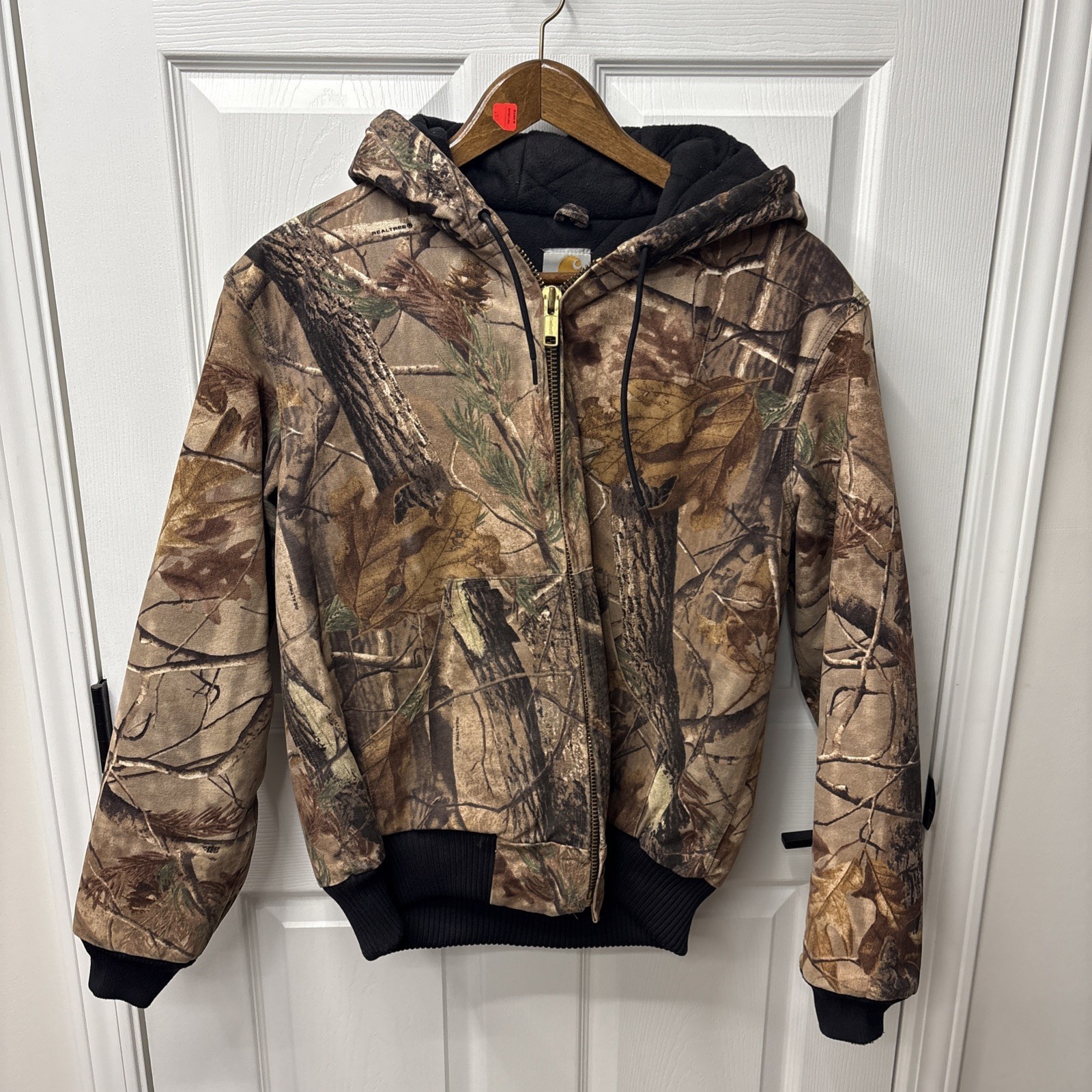 Vintage Carhartt J221 CAP Realtree Camo Jacket Full Zip workwear Size S USA Made