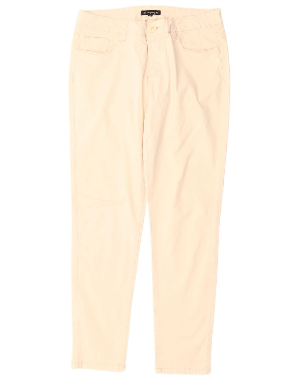 Best Company Womens Slim Casual Trousers IT 44 Medium W30 L29 Off White AT04