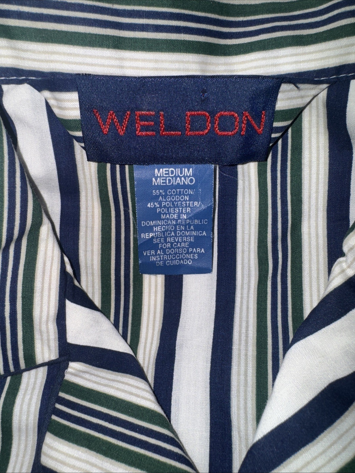 Weldon Made In Dominican Republic Long Sleeve Cotton Poly Blend