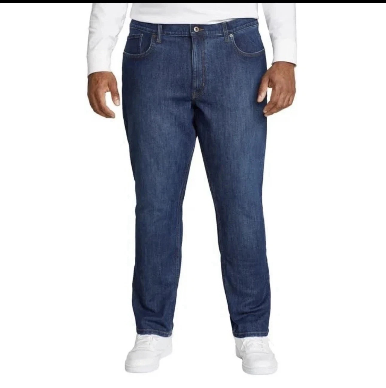 Men’s Eddie Bauer Stretch Jeans Dark Blue 40X30 Item# 1741596