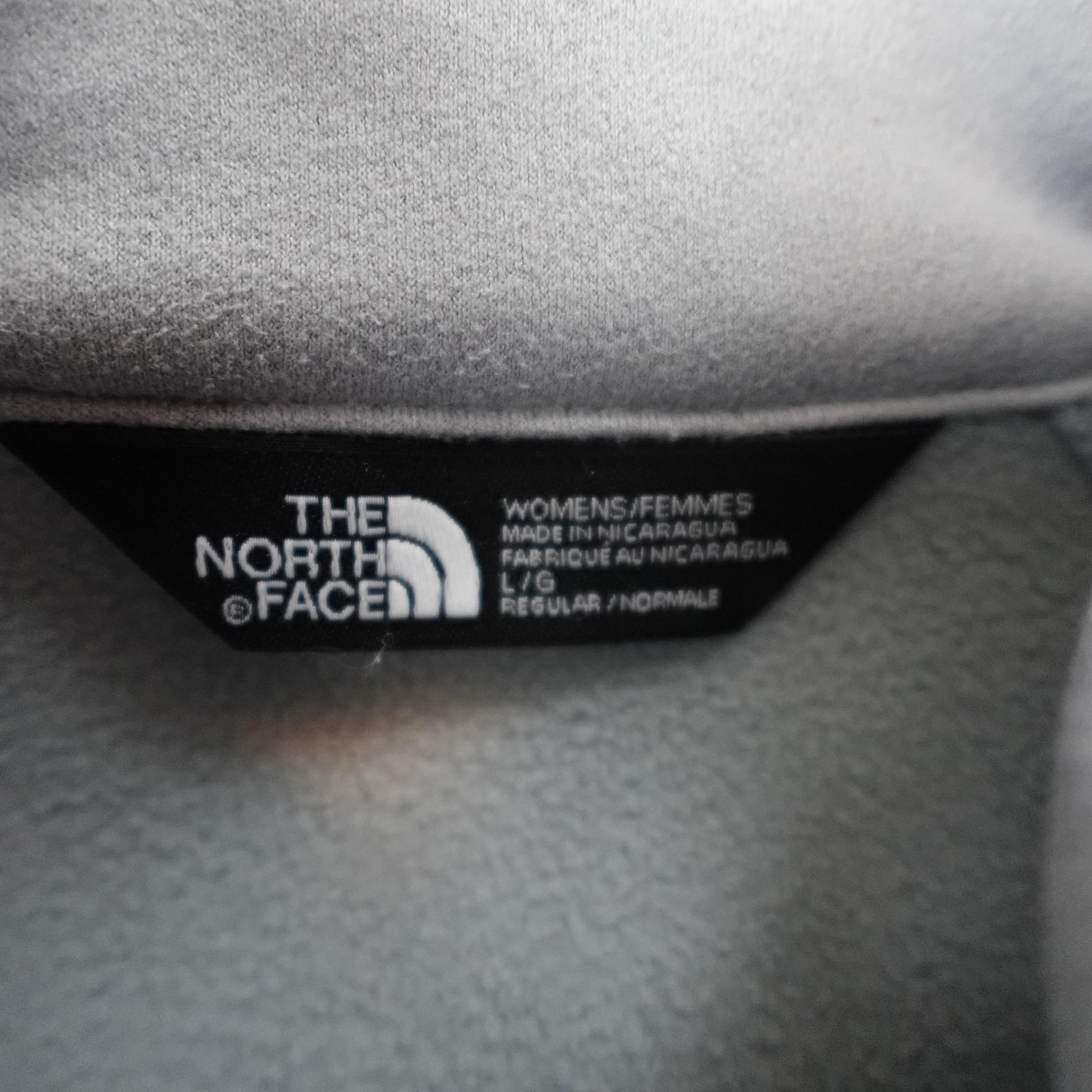 The North Face Apex Jacket Womens Large Gray Softshell Dollar General Logo
