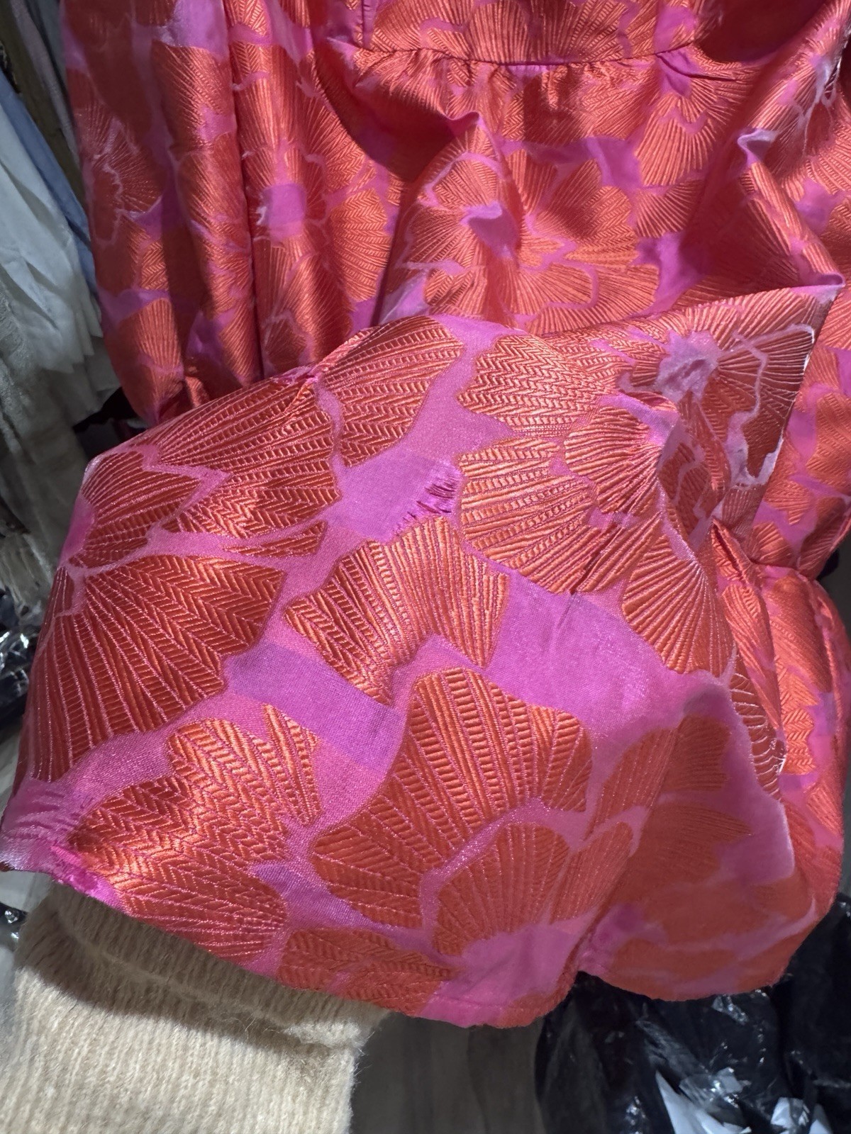 Tuckernuck Red Fil Coupe Palmerston Dress XL balloon sleeve CP