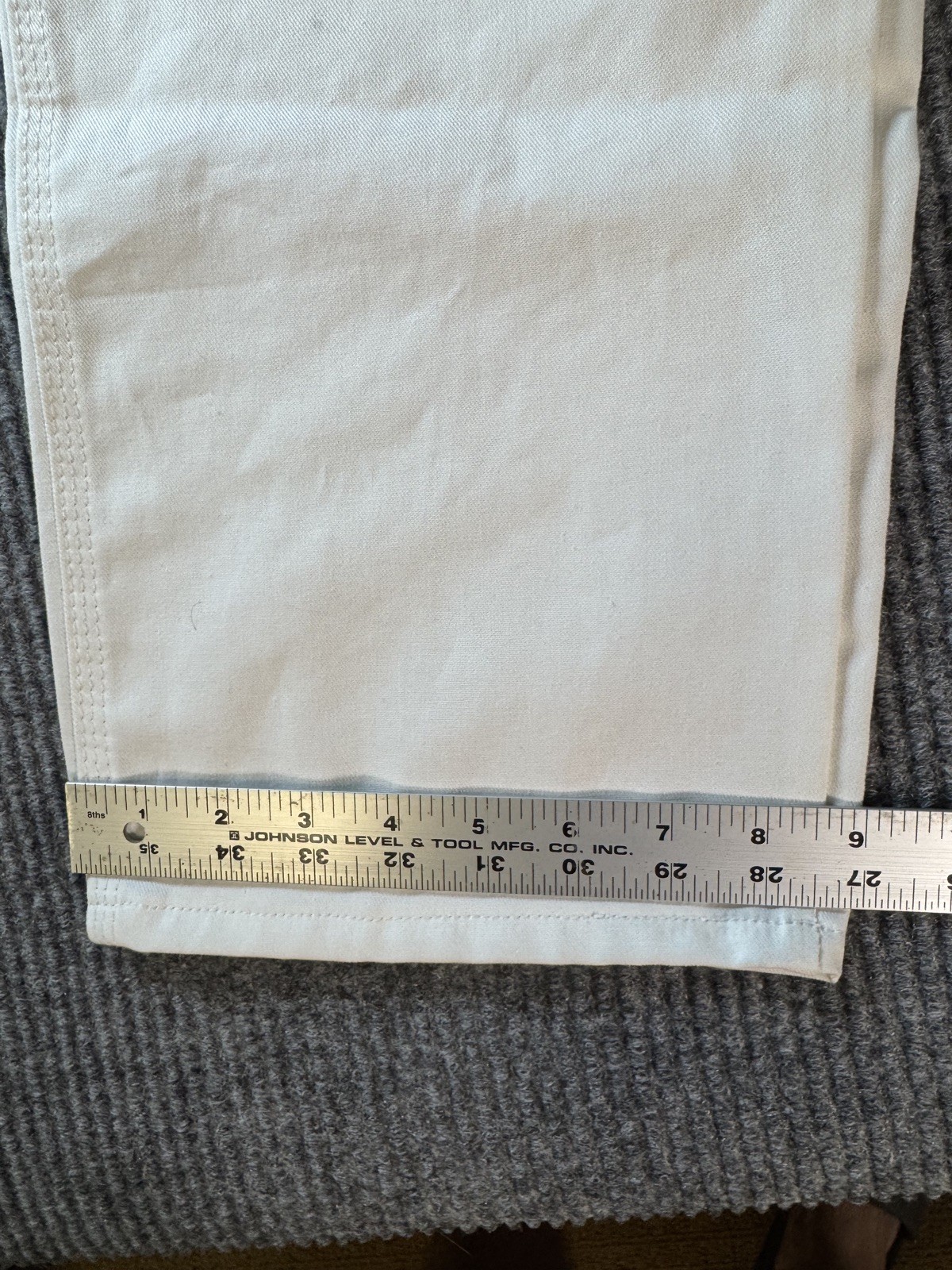 Dickies Pants Mens 38×32 White Canvas Carpenter Painter Workwear Hammer Loop NWT