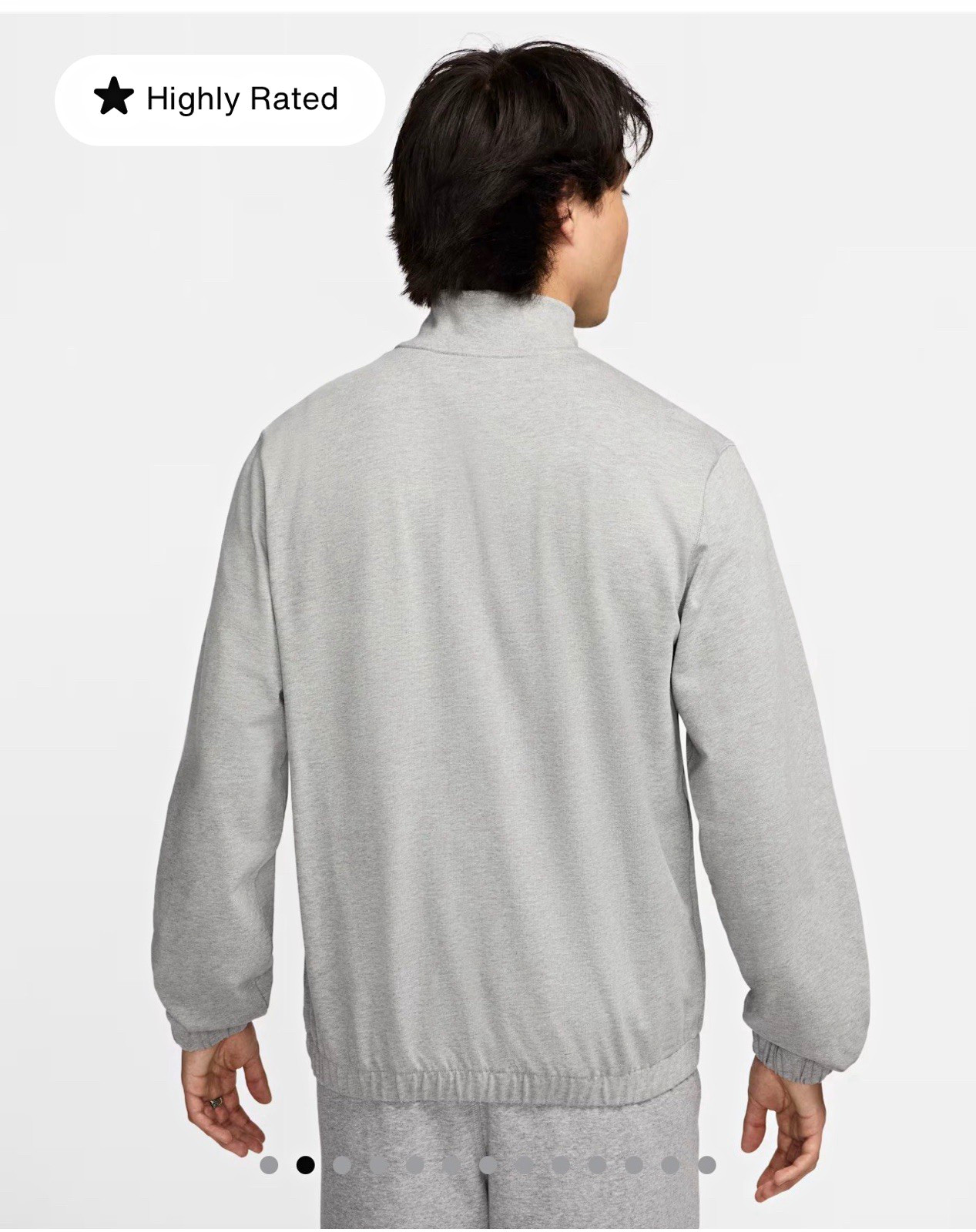 Nike Gray Full-Zip Track Jacket w/ Pockets Men’s Size M