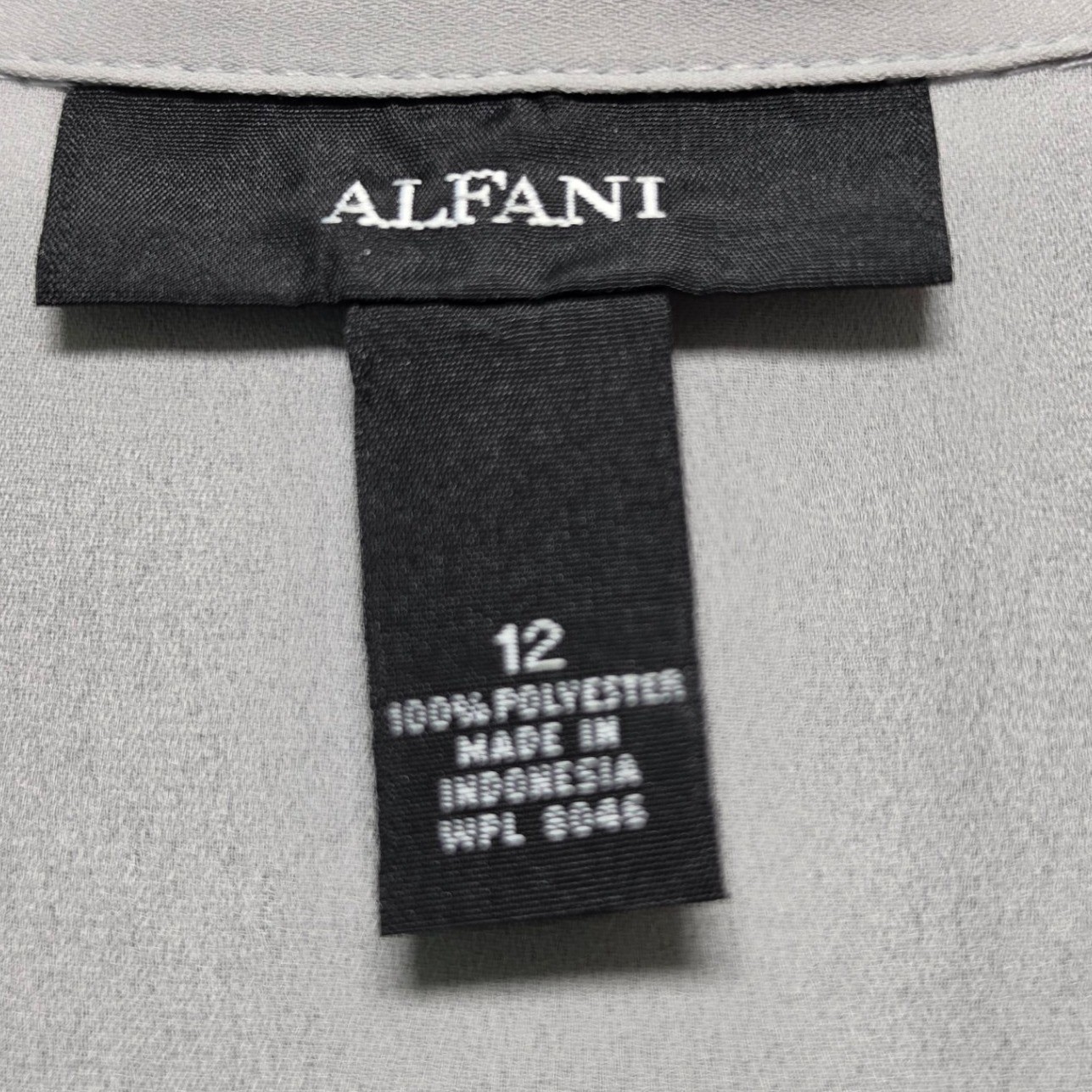 Sleeveless Blouse Alfani 12 Womens Gray Excellent Rhinestone Tiered Ruffle Back