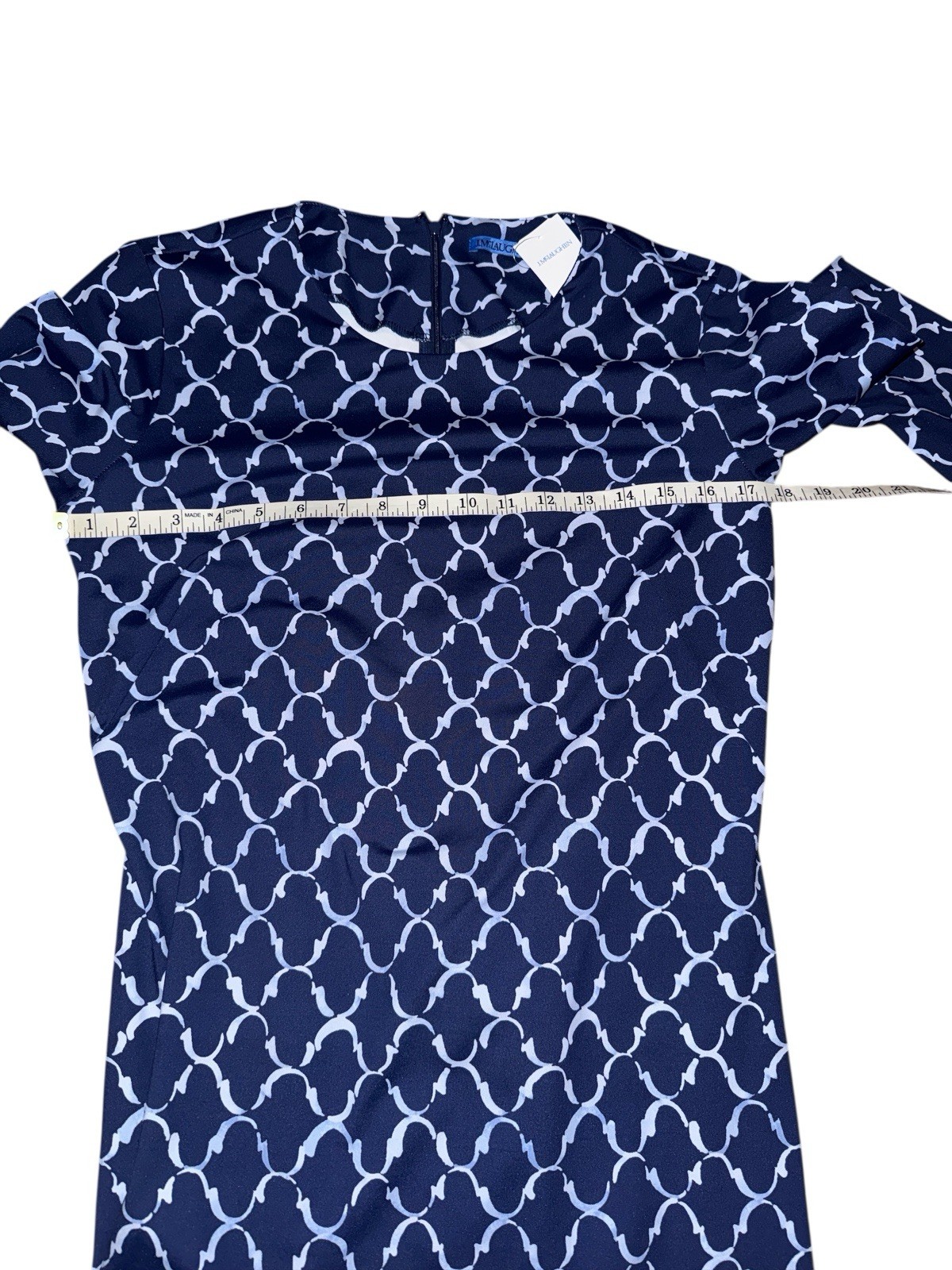 J.Mclaughlin Navy Chambray Mega Palm Spring Women’s M Coastal Resort New