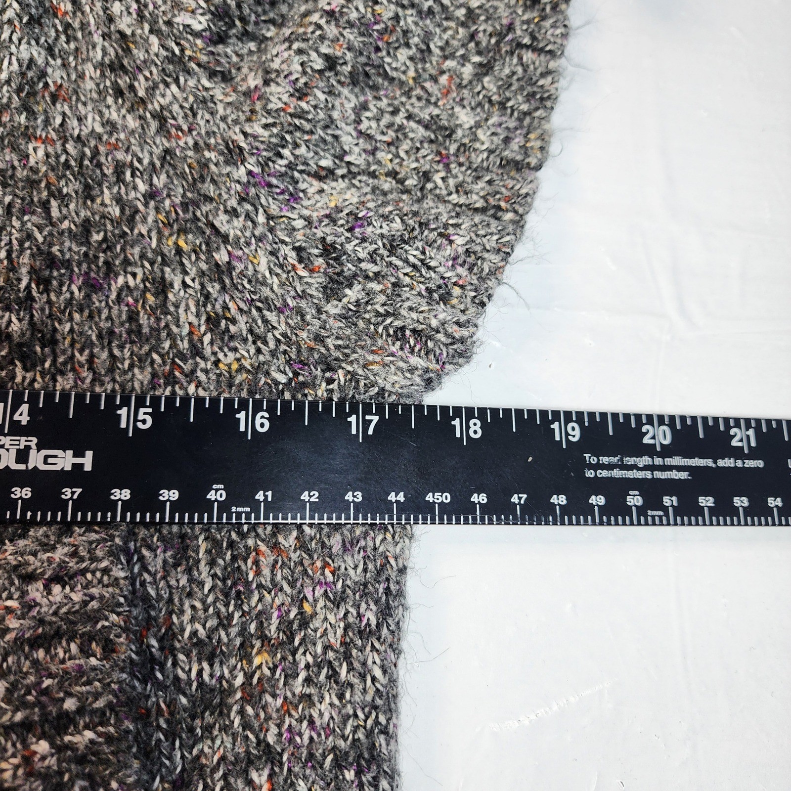 Womens Knit Cardigan Sweater Vest Medium Gray Y2K Chunky Lagenlook Twee Coquette