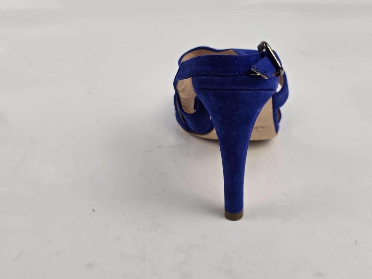 Claudia Ciuti Women’s Blue Suede Cutout Slingback Heels US Size 8.5M