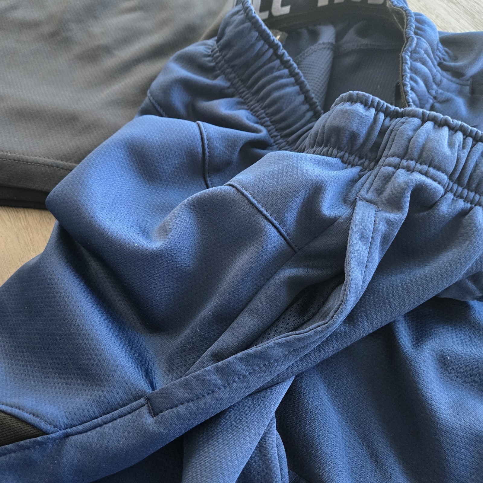 Bundle Russell Dri-Power 360 Size Large Gym Shorts Blue, Black, Grey (3 Total)