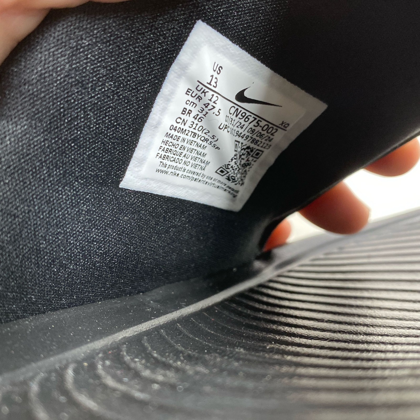 Nike Victori One Slides Black/White Men’s 13 CN9675-002