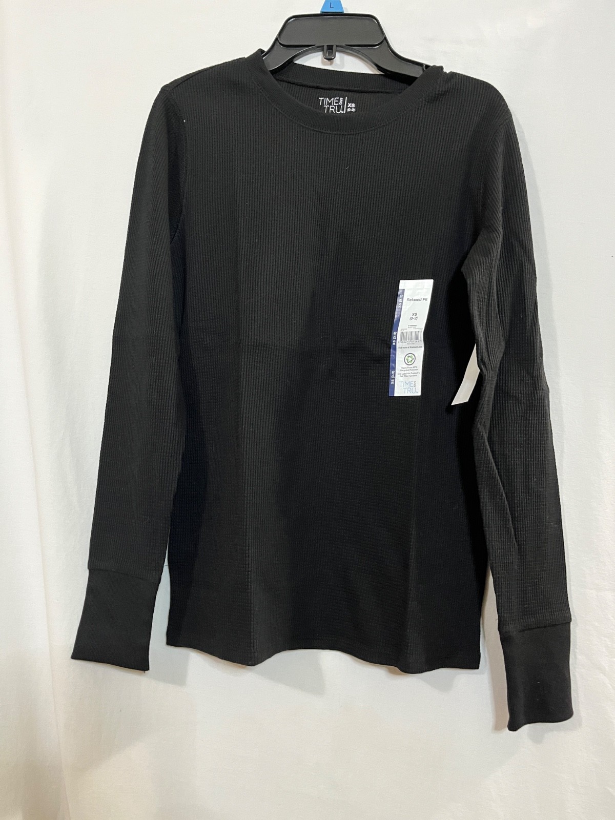 Time and Tru Women’s Thermal Tee Long Sleeves Many sizes Black New