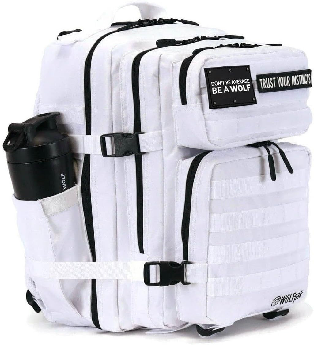 Wolfpak 35L Athletic Gym Backpack (Polar White) Durable 1000D Waterproof Oxford