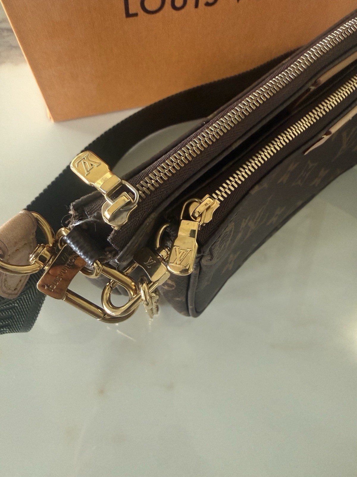 Louis Vuitton Multi Pochette Accessories Monogram Brown Crossbody Bag