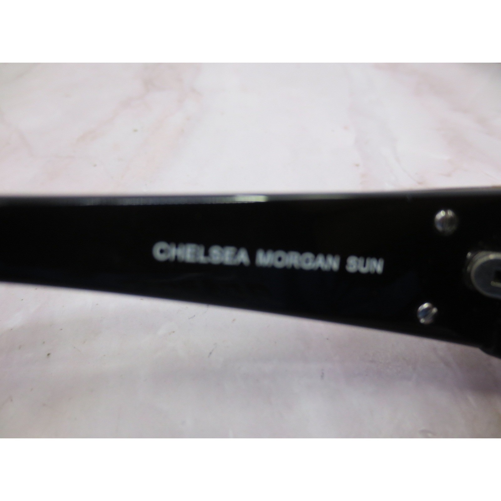 Chelsea Morgan Sun CMS0005 Black Oval Sunglasses Silver Filigree 55-16-130
