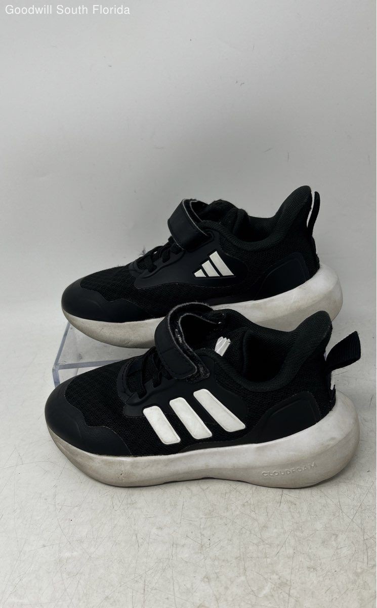 Adidas Kids Fortarun 3 IH2859 Black White Lace-Up Sneaker Shoes Size 11.5K