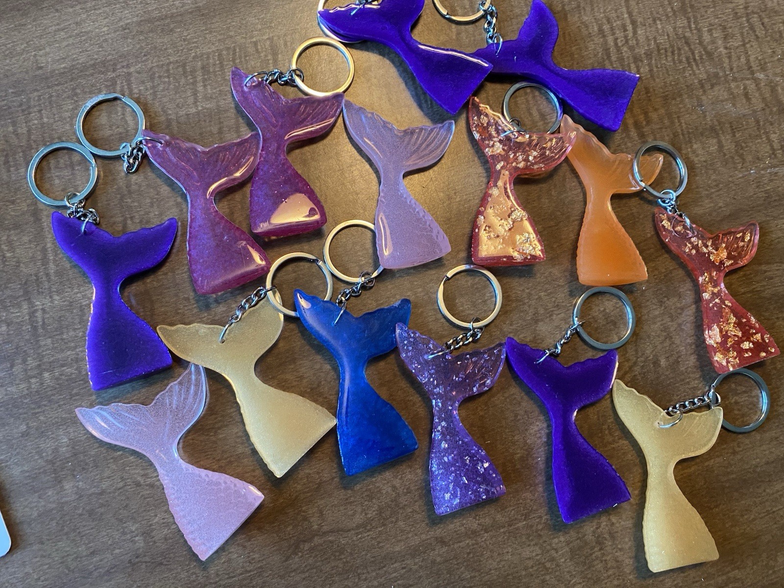 Mermaid Tail Resin Keychain