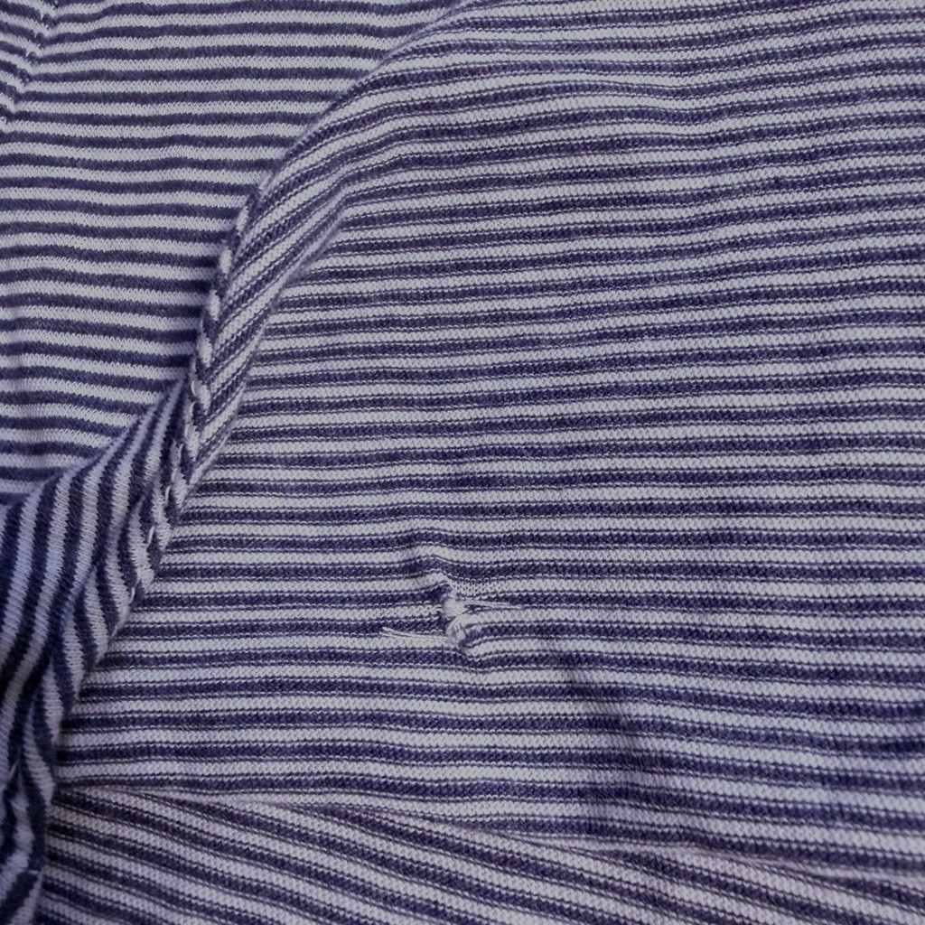 Frank & Eileen Tee Lab Stripe Essentials Jersey Eileen Button Up Blue White XS