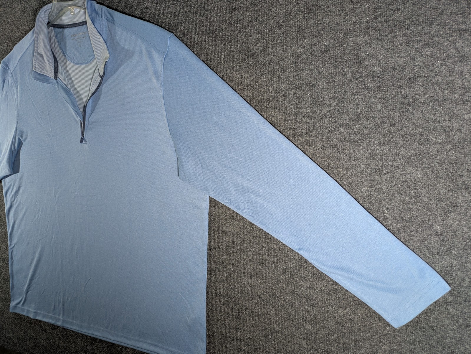 Michel Rouen Performance Pullover 1/4 Zip Golf Light Blue Mens 3XL Lightweight