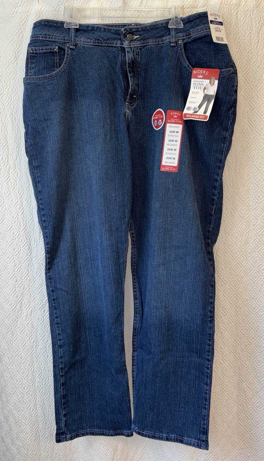 New With Tag Riders By Lee Women’s Relaxed Fit Jeans Size 20 40×30