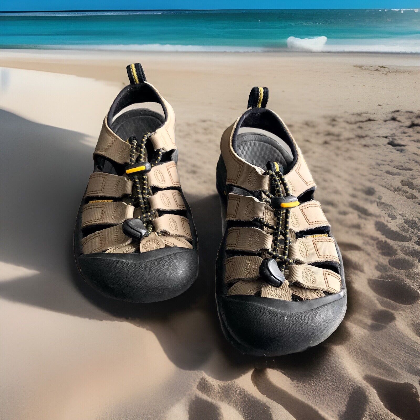 KEEN NEWPORT H2’ WATERPROOF SPORT SANDALS KHAKI BEIGE (TODDLERS) SIZE 13C