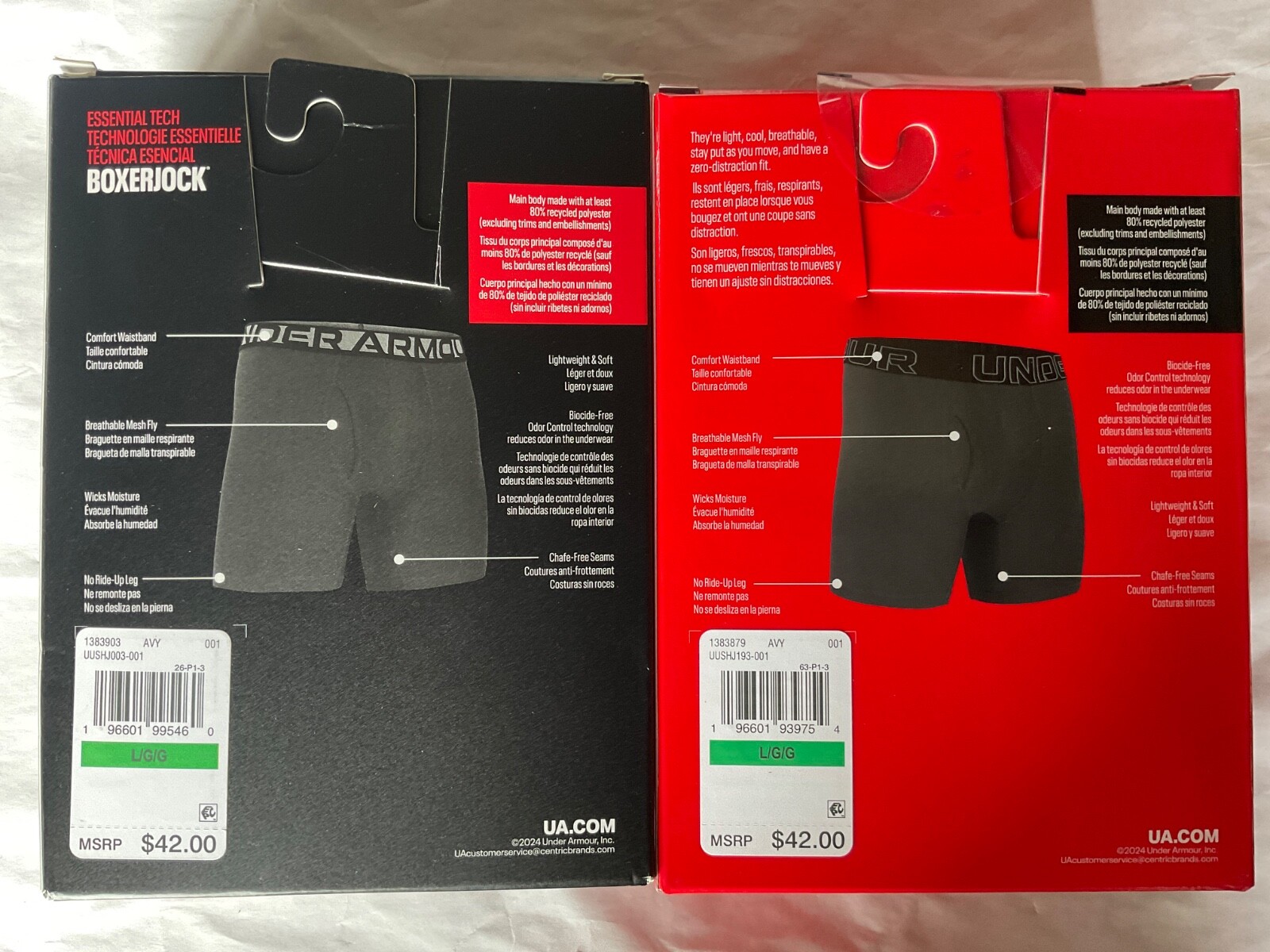 Under Armour 6 inch Tech Boxer Brief New Tag Men Sizes Box Contains 3 Boxerjocks