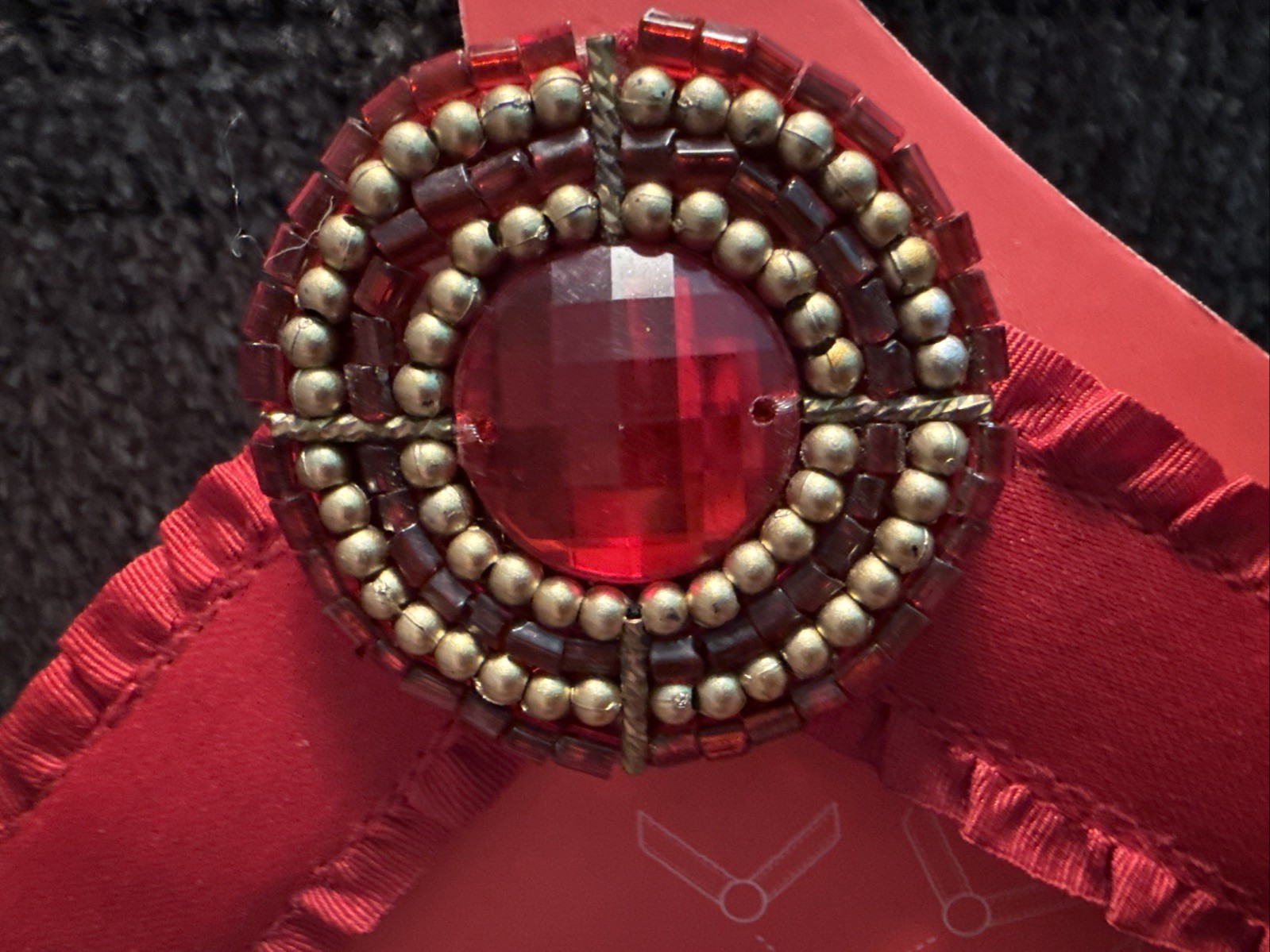 Lindsay Phillips Switchflops Interchangeable Straps Beverley Red Bead Sz M NEW