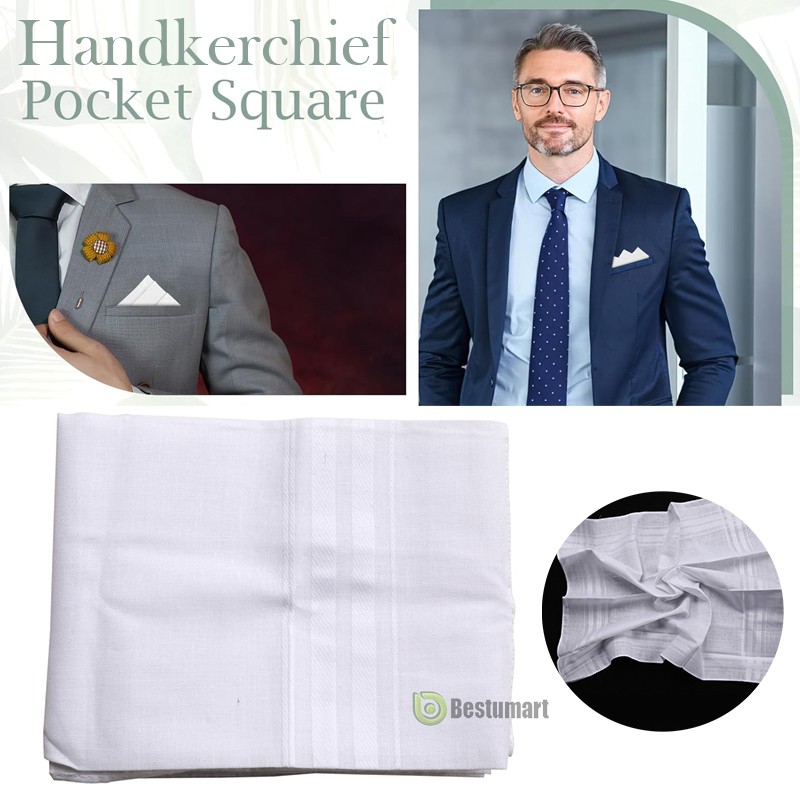 10 Packs Handkerchiefs for men, 100% Soft Cotton 16×16 Inch Men’s Handkerchiefs