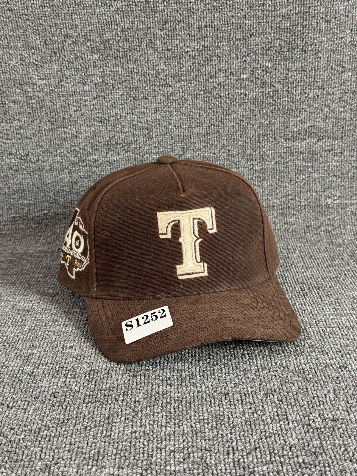 Mitchell & Ness Texas Rangers Snapback Brown Curved Brim Hat Retro