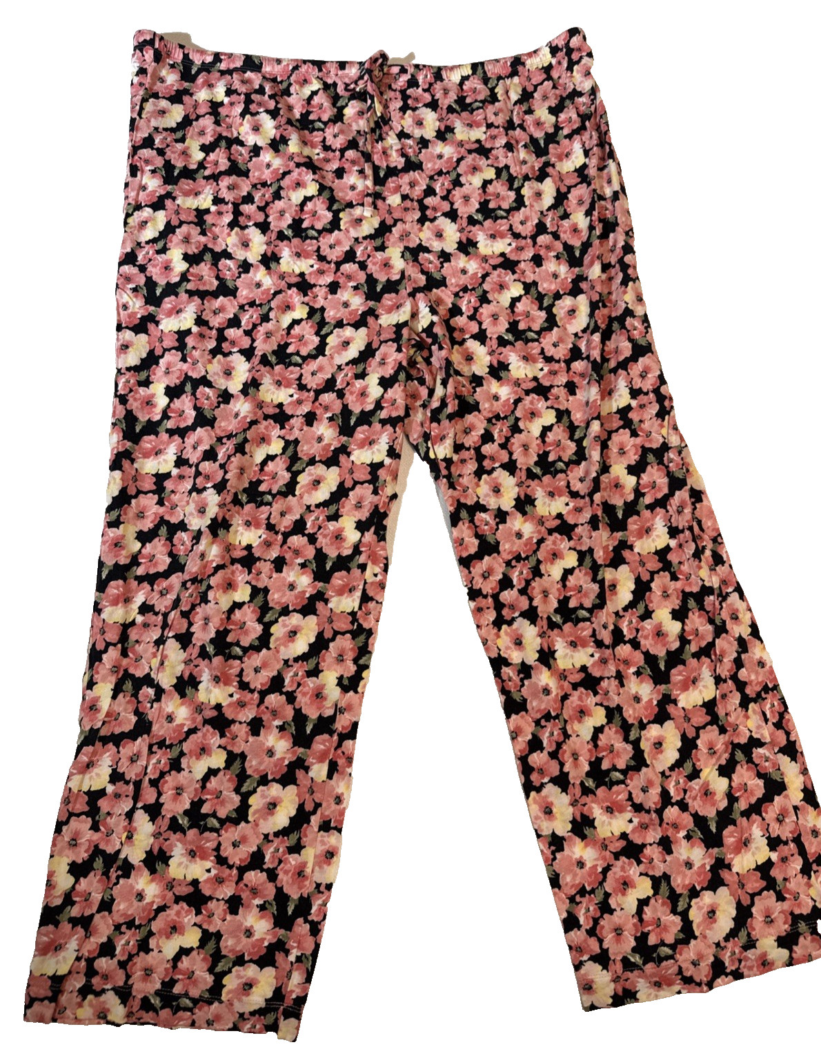 Lauren Ralph Lauren Pajama Set Women 3X 3XL Pink Floral Cotton Button Up PJs