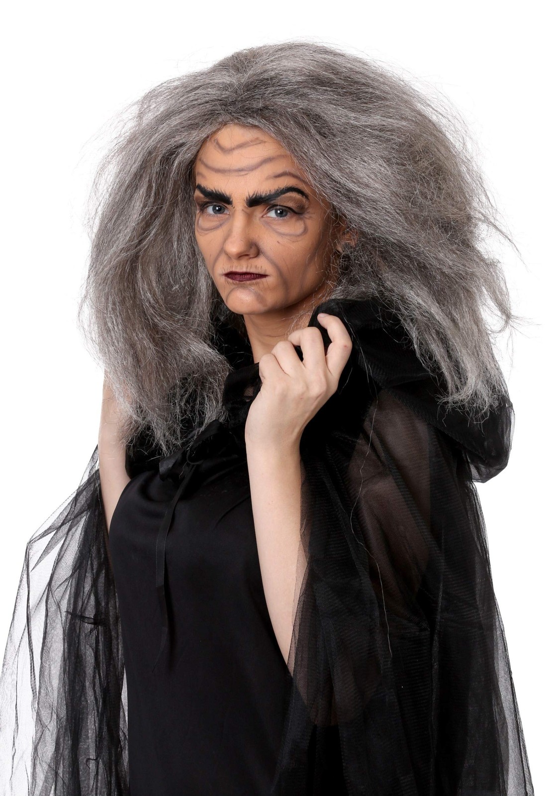 Fun Costumes Witch/Old Lady Wig Standard Standard, Gray