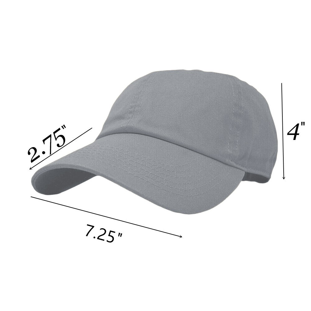 Men Cotton Baseball Cap Adjustable Polo Style Washed Solid Plain Blank Dad Hat