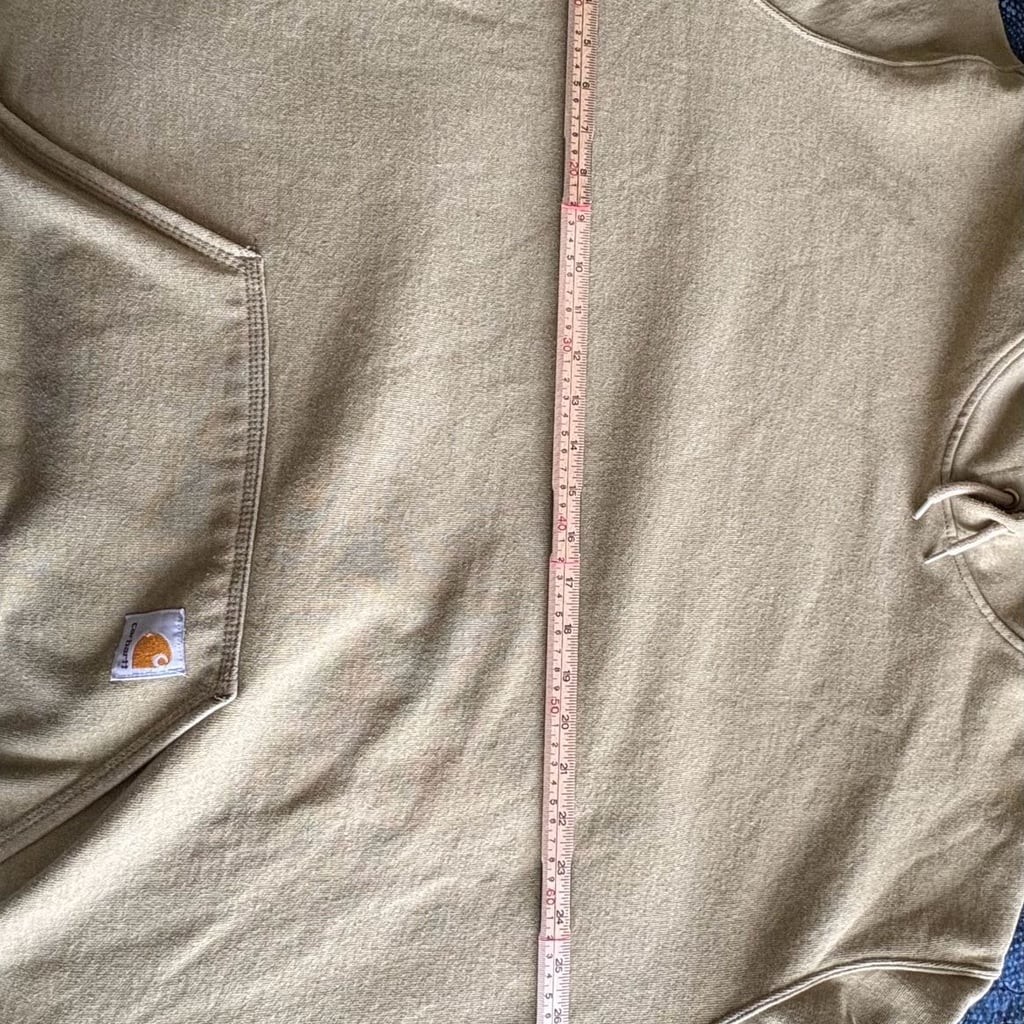 Carhartt Midweight Logo Graphic Hoodie in Army Green