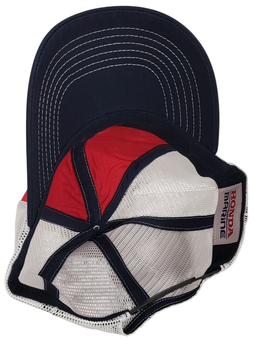 NEW Honda Marine Men’s Trucker Snapback Adjustable Cap (RED/NAVY BLUE/WHITE)