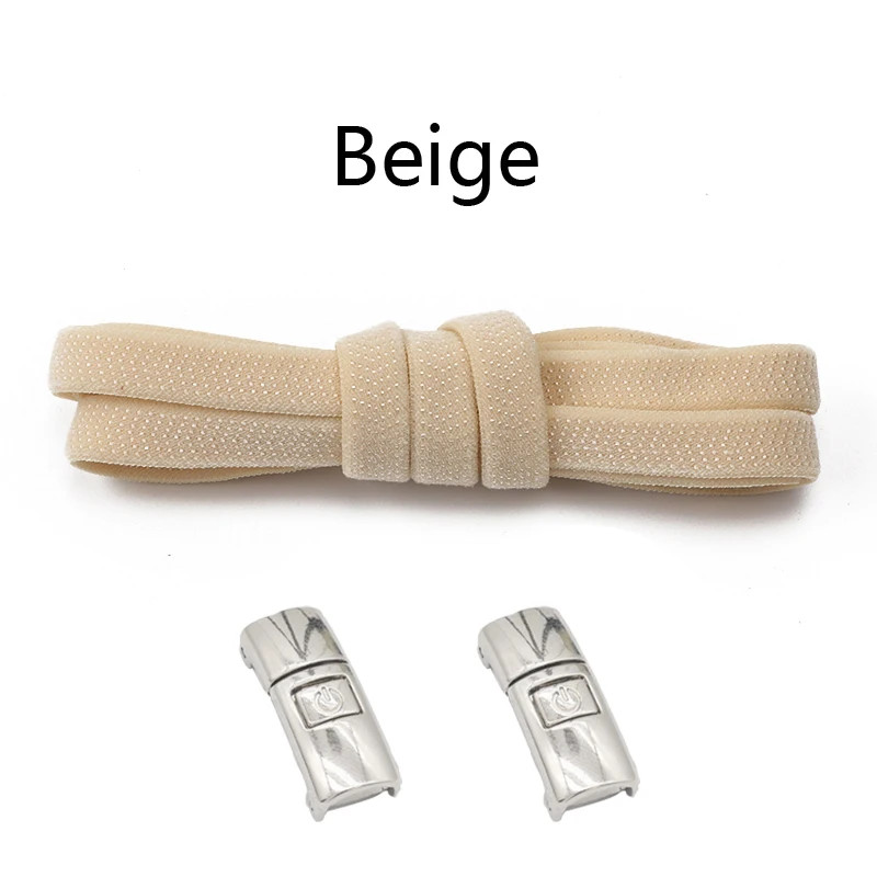 1Pair Elastic Laces Sneakers Tennis Flat Shoelaces Without ties Kids Adult L