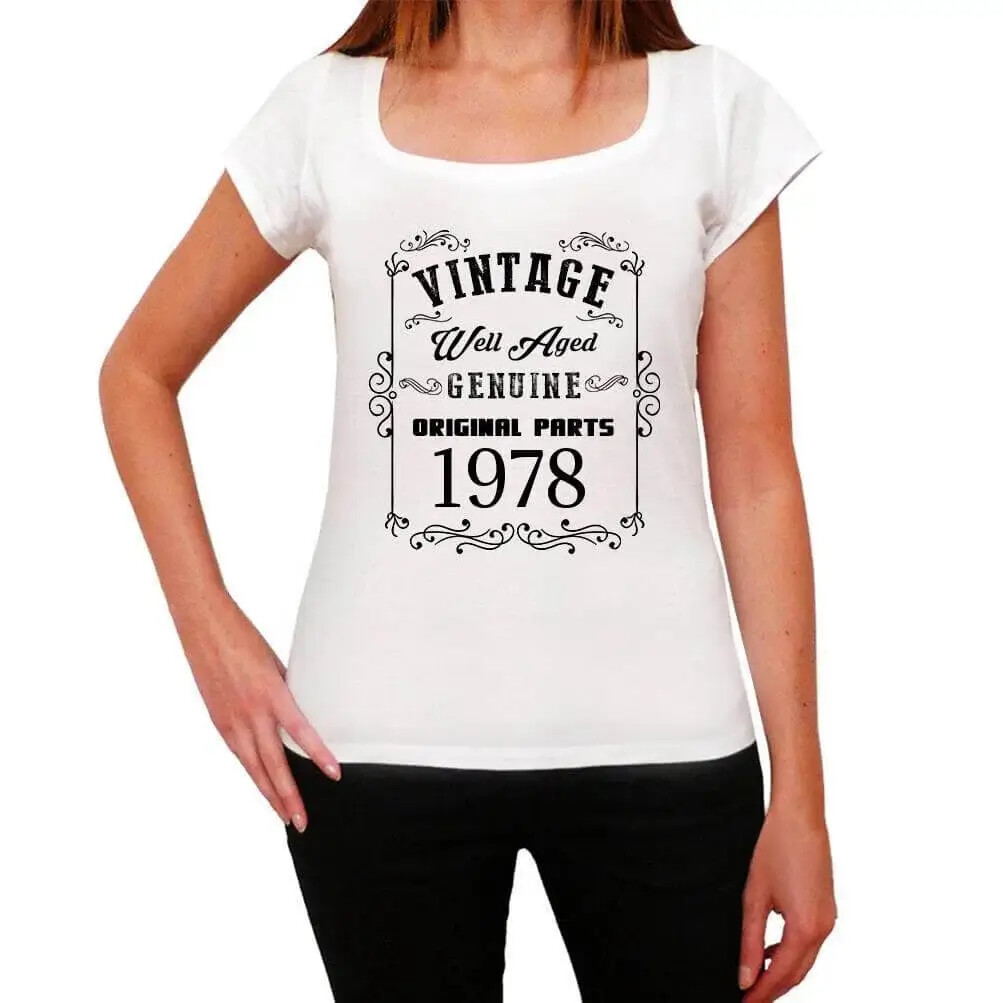 Women’s Graphic T-Shirt Well-Aged Genuine Original Parts Since 1978 46th