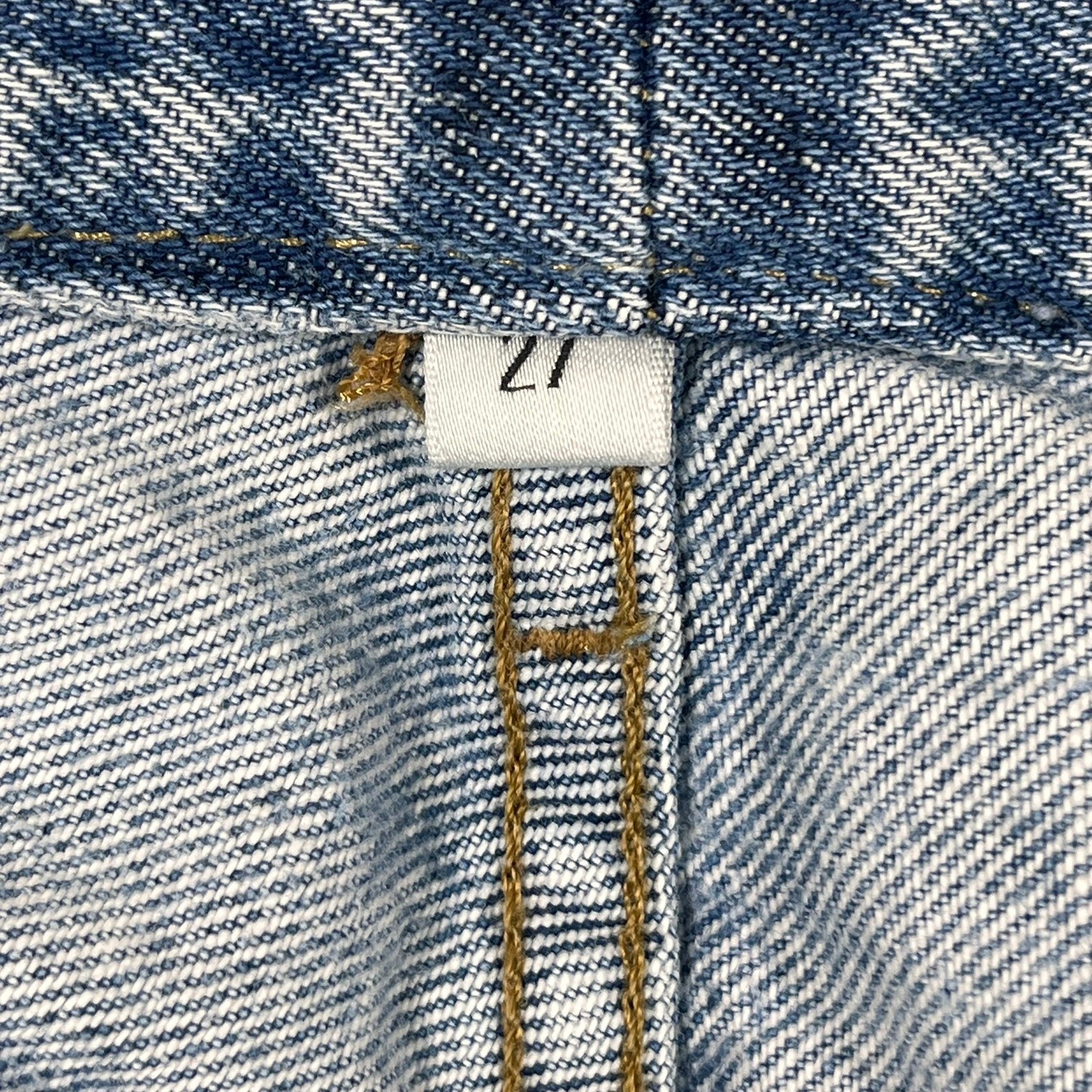 Agolde Riley High Rise Straight Crop Jeans Light Indigo Raw Hem Women’s 27×26